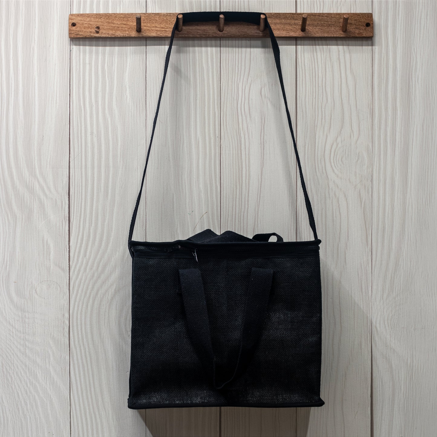 Mason's Cooler - Black Jute Cooler Tote